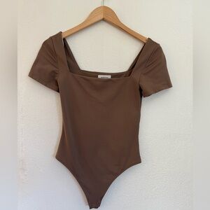 Brown Short Sleeve Bodysuit